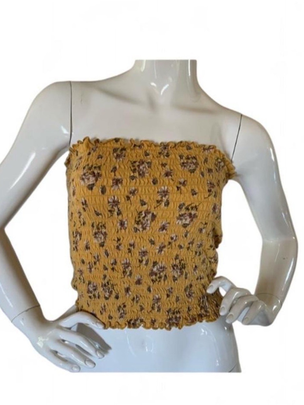 Yellow Floral tubetop by Freshman